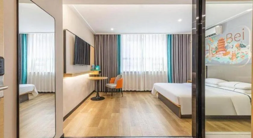 Bed in City Comfort Inn Wuhan Dream Times Jiedaokou