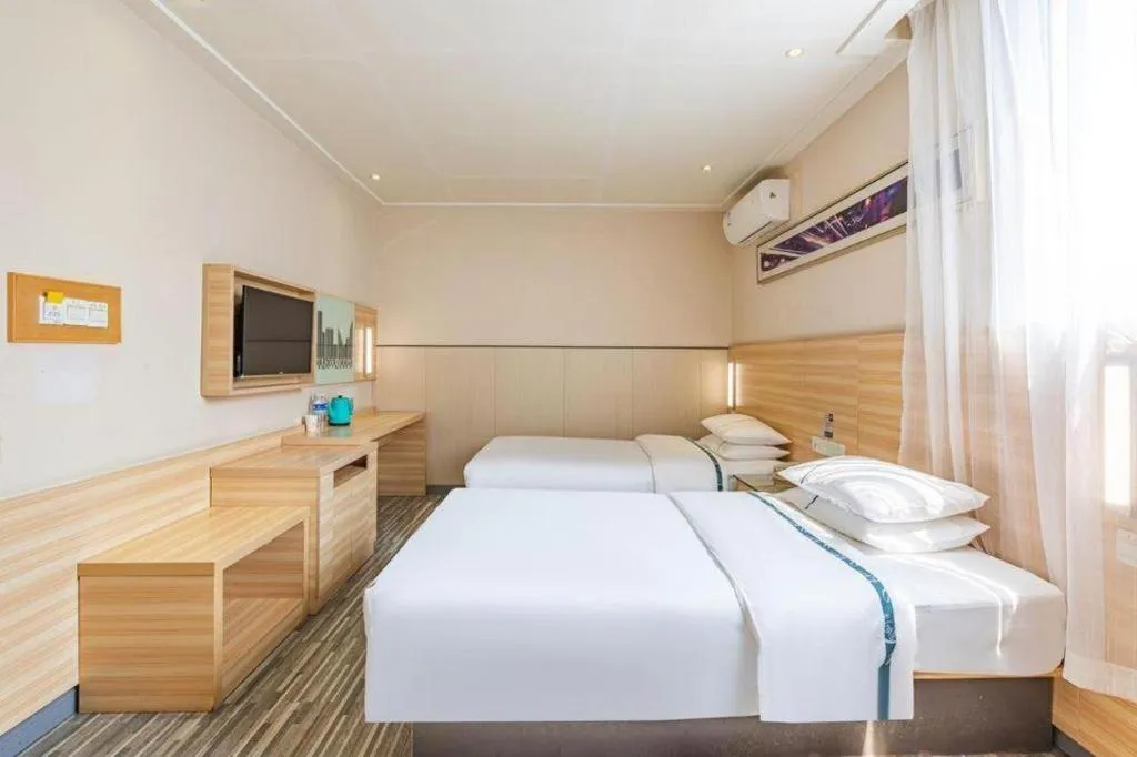 Bed in City Comfort Inn Wuhan Dream Times Jiedaokou