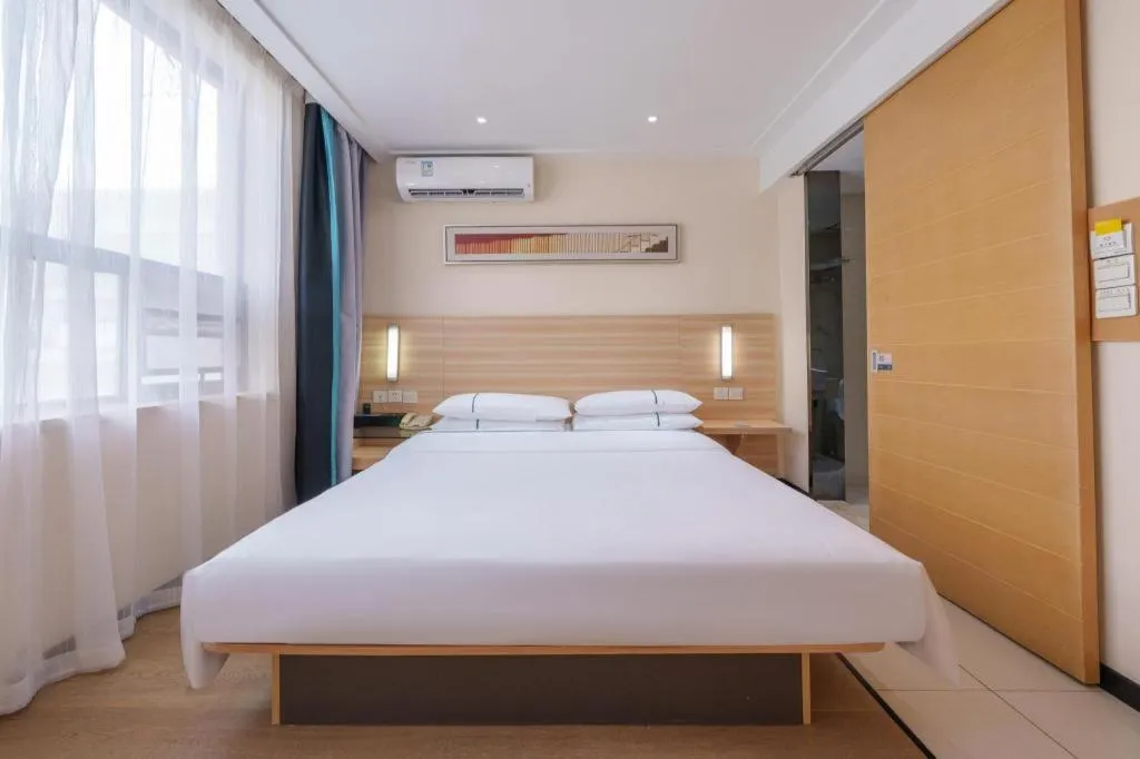 Bed in City Comfort Inn Wuhan Dream Times Jiedaokou