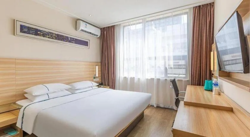 Bed in City Comfort Inn Wuhan Dream Times Jiedaokou