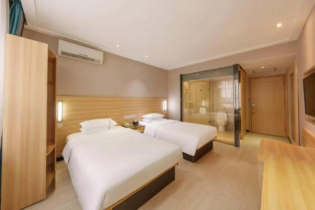 Bed in City Comfort Inn Wuhan Dream Times Jiedaokou