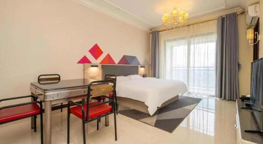 Bed in Borrman Hotel Guilin High-speed Railway North Station Evergrande Plaza