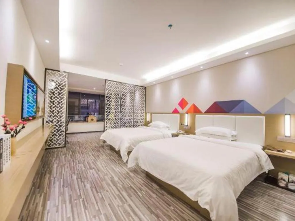 Bed in Borrman Hotel Guilin High-speed Railway North Station Evergrande Plaza