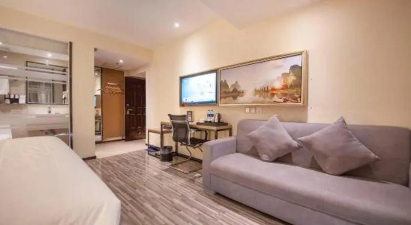 Bed in Borrman Hotel Guilin High-speed Railway North Station Evergrande Plaza