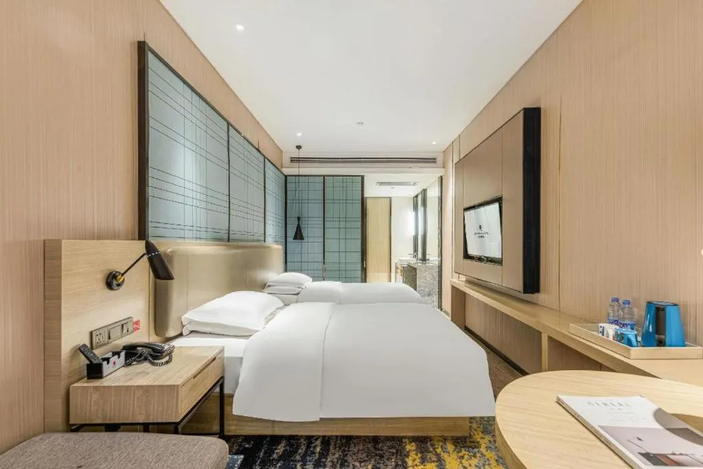 Bed in Echarm Hotel Yiyang Wanda Plaza