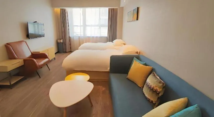 Bed in Echarm Hotel Xian Ming City Wall South Gate