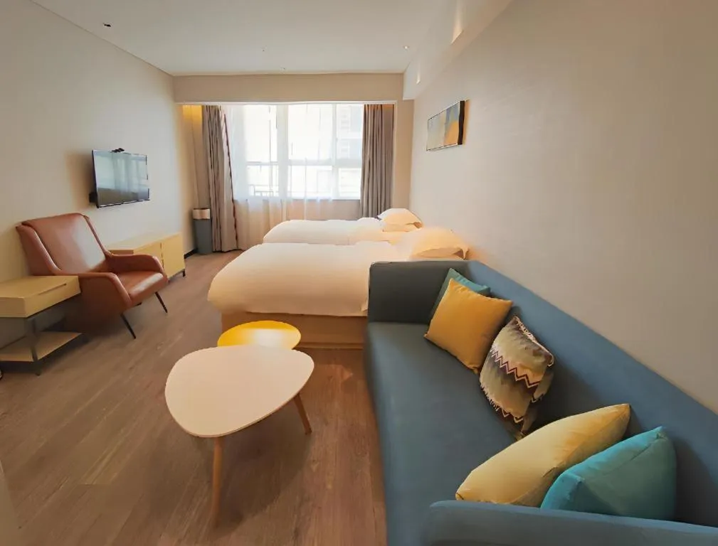 Bed in Echarm Hotel Xian Ming City Wall South Gate