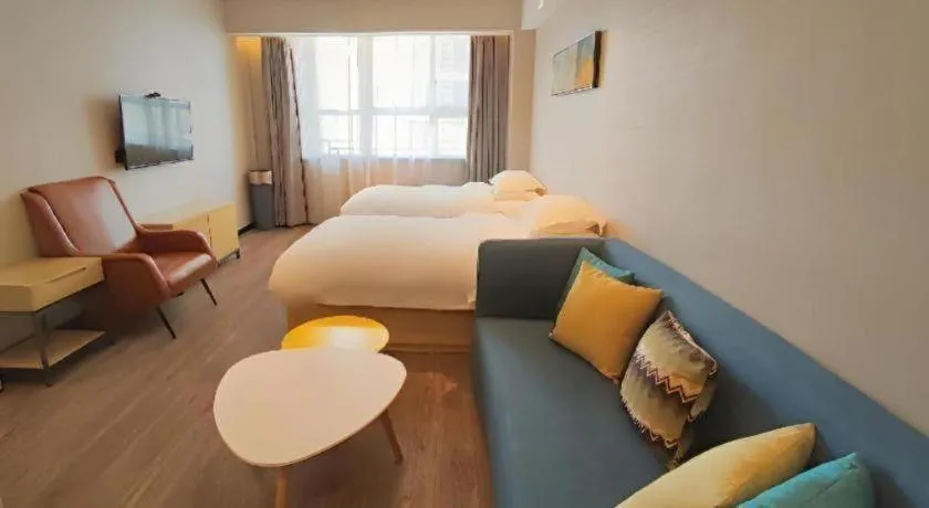 Bed in Echarm Hotel Xian Ming City Wall South Gate