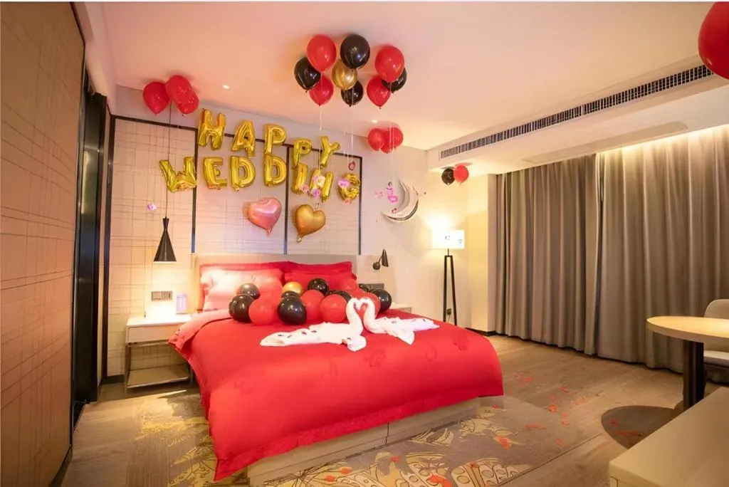 Bed in Echarm Hotel Xian Ming City Wall South Gate