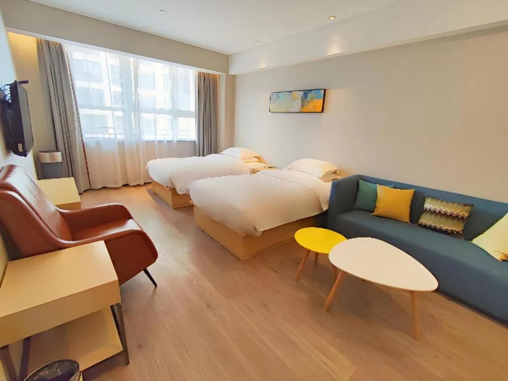 Bed in Echarm Hotel Xian Ming City Wall South Gate