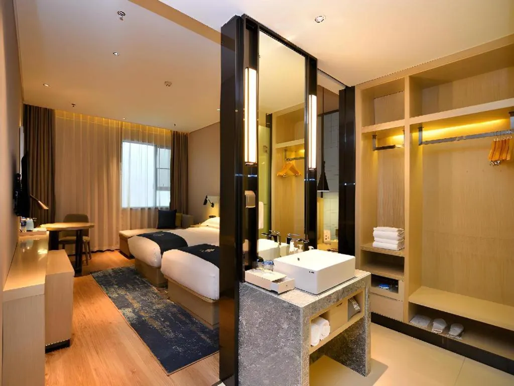 Bed in Echarm Hotel Xian Ming City Wall South Gate