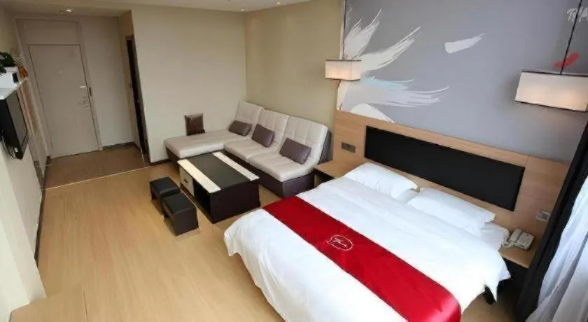 Bed in Thank Inn Plus Hotel Shandong Binzhou Zhanhua District Jinhai Six Road