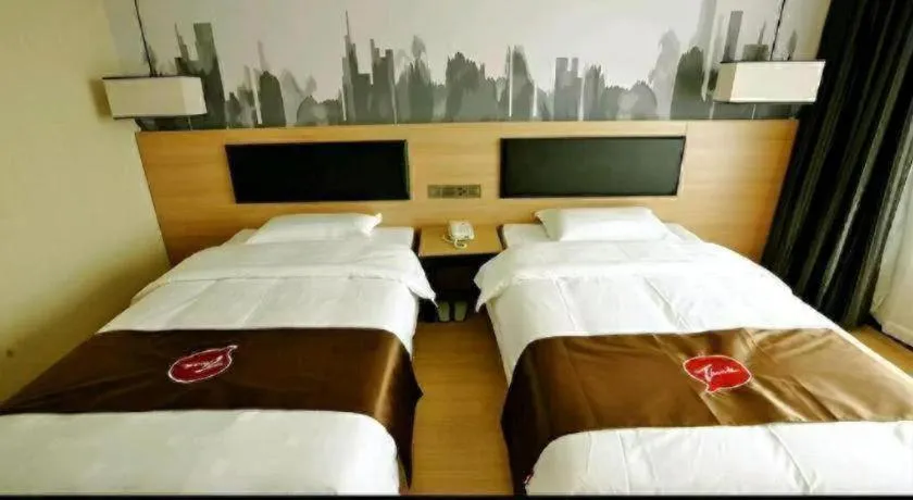 Bed in Thank Inn Plus Hotel Shandong Binzhou Zhanhua District Jinhai Six Road