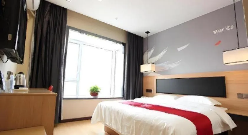 Bed in Thank Inn Plus Hotel Shandong Binzhou Zhanhua District Jinhai Six Road