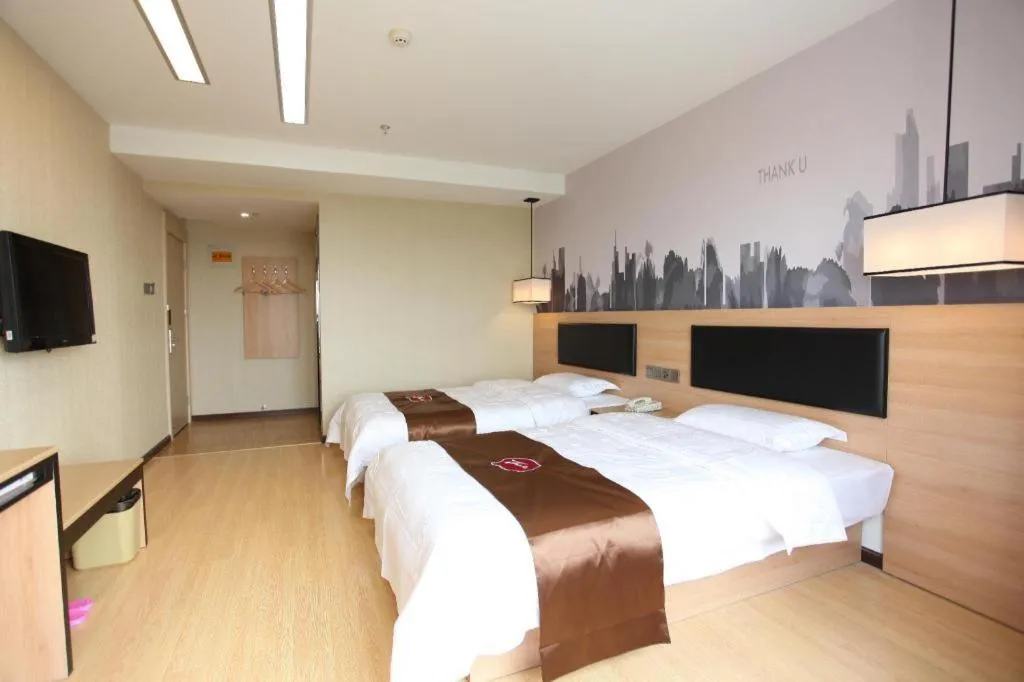 Bed in Thank Inn Plus Hotel Shandong Binzhou Zhanhua District Jinhai Six Road
