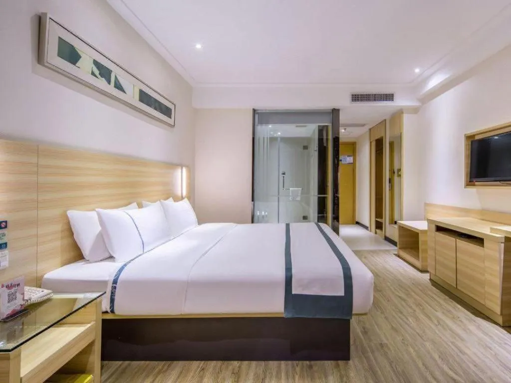 Bed in City Comfort Inn Wuhan Tianhe Airport Julong Avenue Metro Station