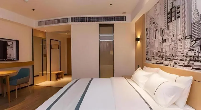 Bed in City Comfort Inn Tai'an Taishan Tianwai Village Hongmen