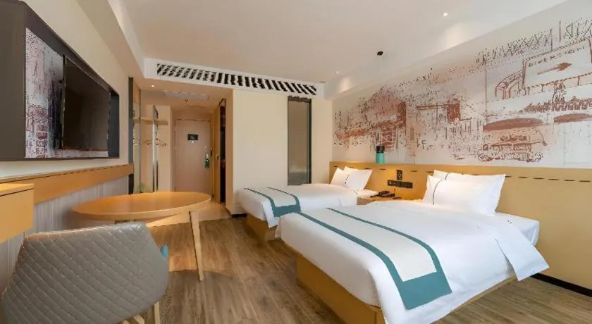 Bed in City Comfort Inn Tai'an Taishan Tianwai Village Hongmen