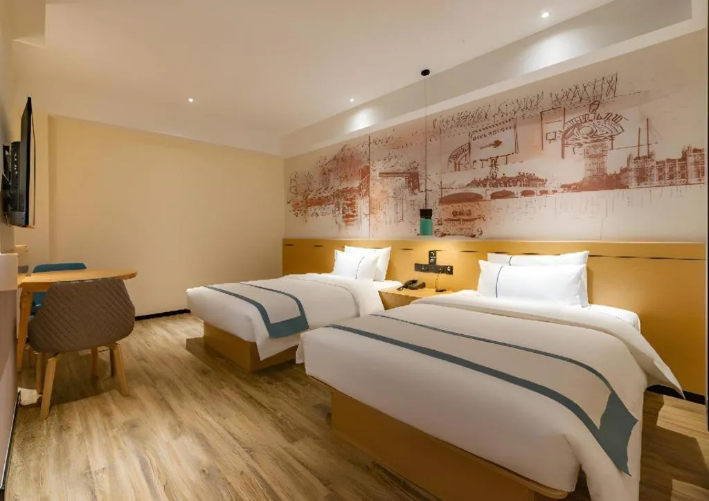 Bed in City Comfort Inn Tai'an Taishan Tianwai Village Hongmen