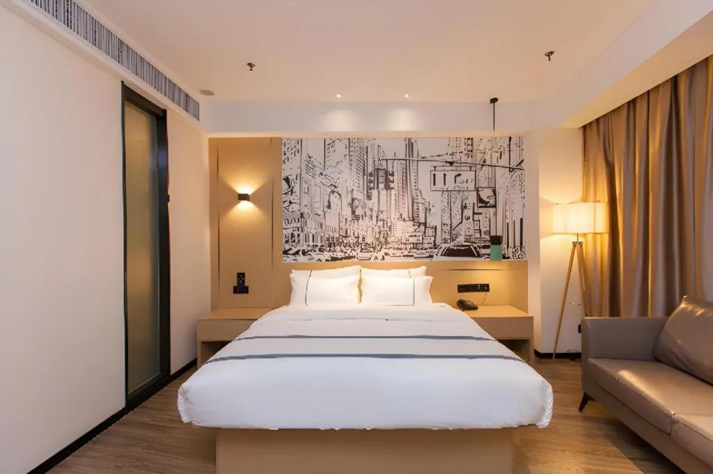 Bed in City Comfort Inn Tai'an Taishan Tianwai Village Hongmen