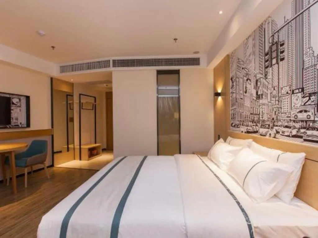 Bed in City Comfort Inn Tai'an Taishan Tianwai Village Hongmen