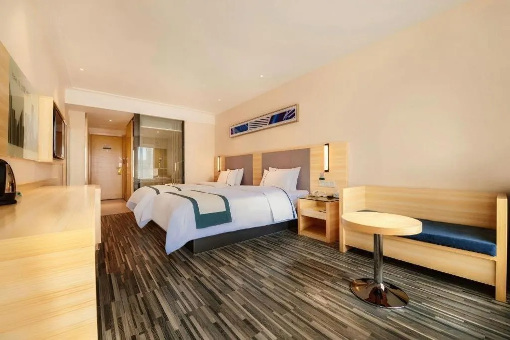 Bed in City Comfort Inn Guiyang Yan'an Middle Road Fountain Metro Station