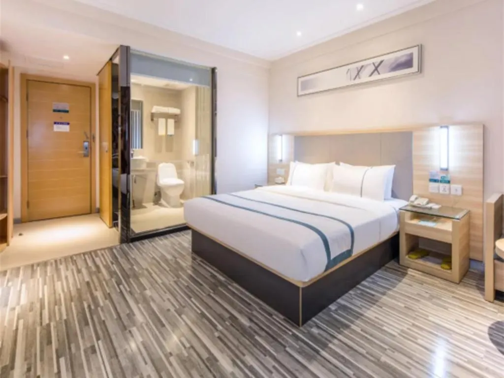 Bed in City Comfort Inn Guiyang Yan'an Middle Road Fountain Metro Station