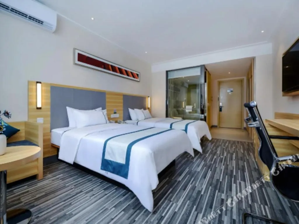 Bed in City Comfort Inn Guiyang Yan'an Middle Road Fountain Metro Station