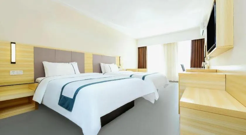 Bed in City Comfort Inn Guiyang Yan'an Middle Road Fountain Metro Station