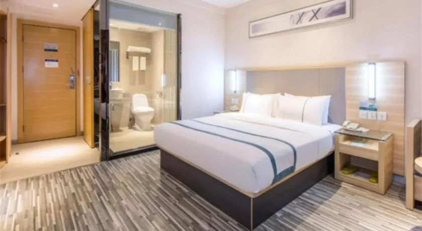 Bed in City Comfort Inn Guiyang Yan'an Middle Road Fountain Metro Station