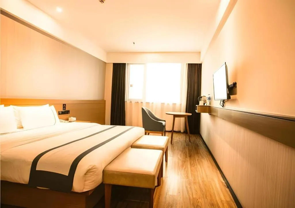 Bed in City Comfort Inn Xianning Tongcheng Zhuangyuan Square