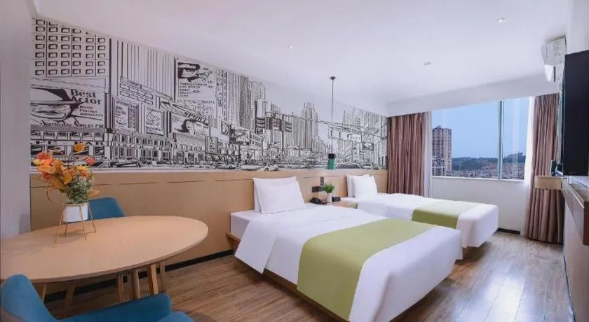 Bed in City Comfort Inn Nanning Yudong Jinxiang Metro Station