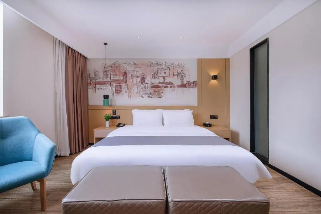 Bed in City Comfort Inn Nanning Yudong Jinxiang Metro Station