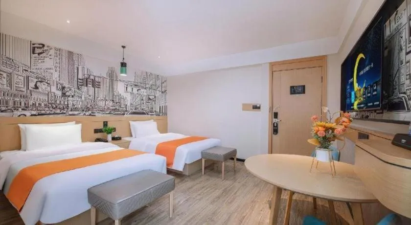 Bed in City Comfort Inn Nanning Yudong Jinxiang Metro Station