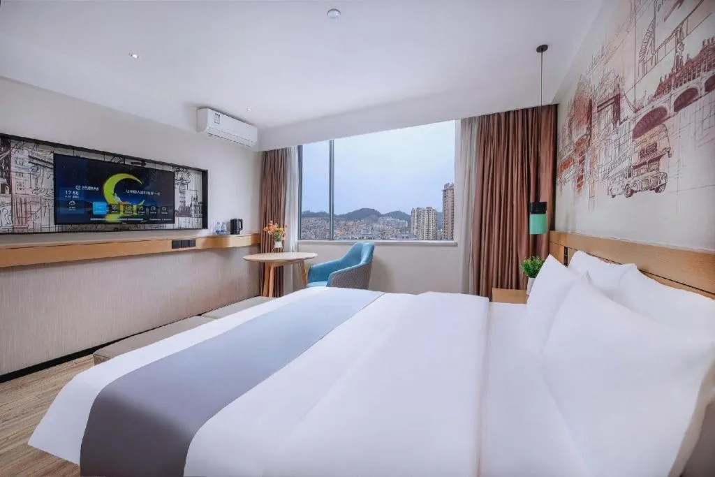 Bed in City Comfort Inn Nanning Yudong Jinxiang Metro Station