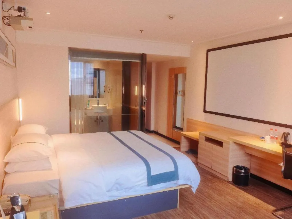 Bed in City Comfort Inn Yulin Jincheng Center Municipal Government