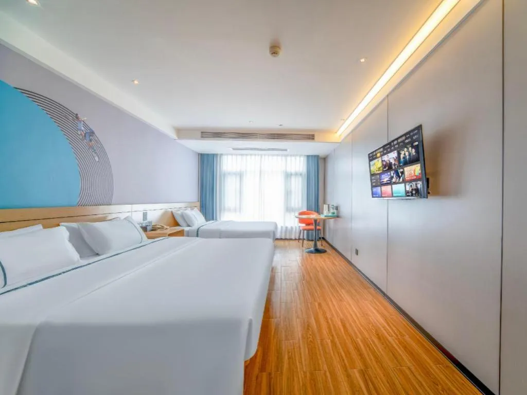 Bed in City Comfort Inn Zhanjiang Xuwen Port Wharf Passenger Station