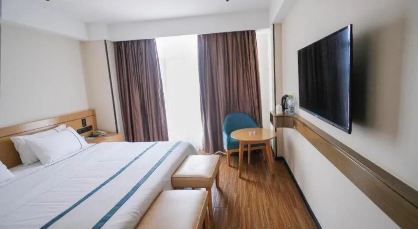 Bed in City Comfort Inn Zhanjiang Xuwen Port Wharf Passenger Station