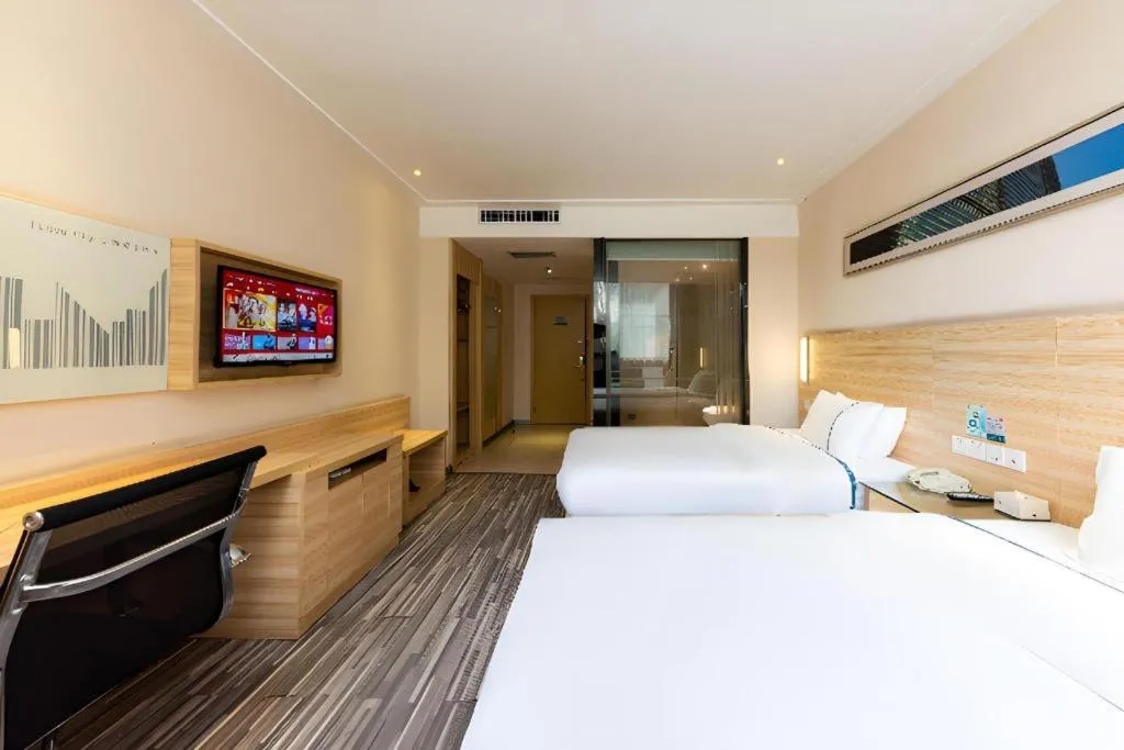 Bed in City Comfort Inn Jingmen Zhongjian Jinxiang Square