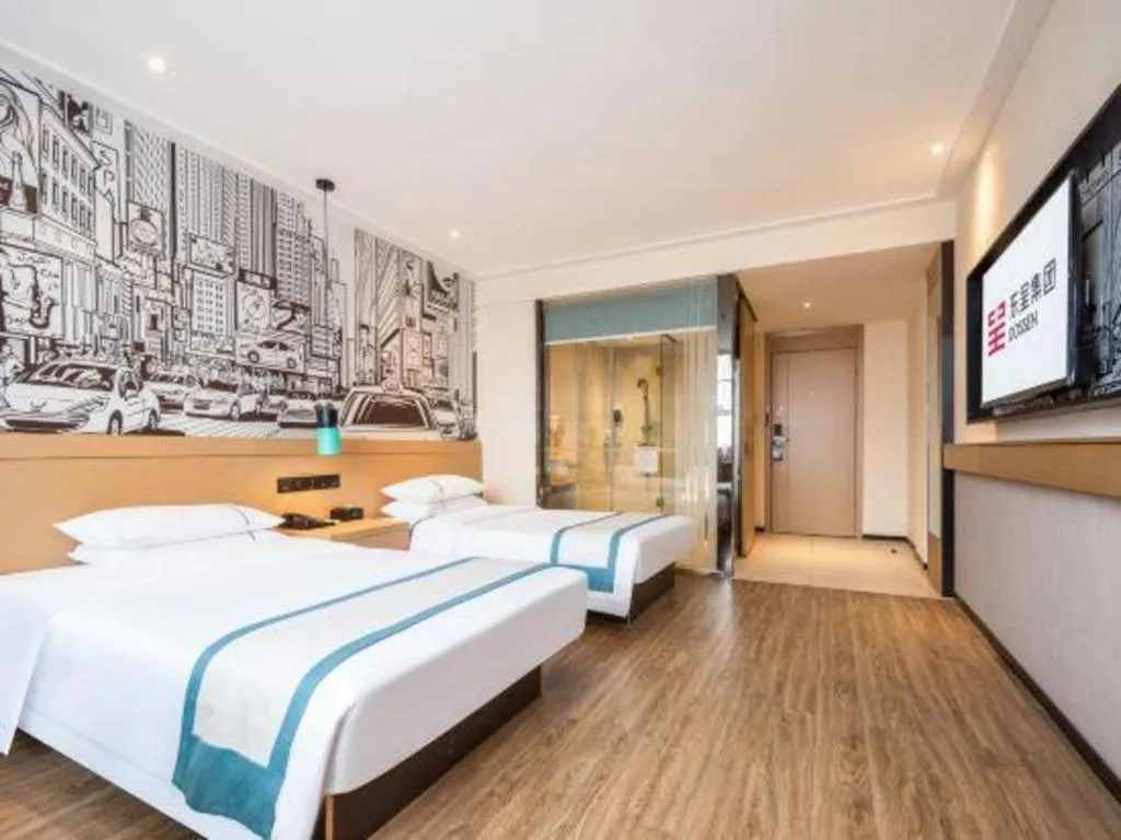 Bed in City Comfort Inn Xiantao Avenue Wangzhou Bridge Wushang