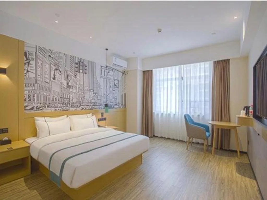 Bed in City Comfort Inn Xiantao Avenue Wangzhou Bridge Wushang