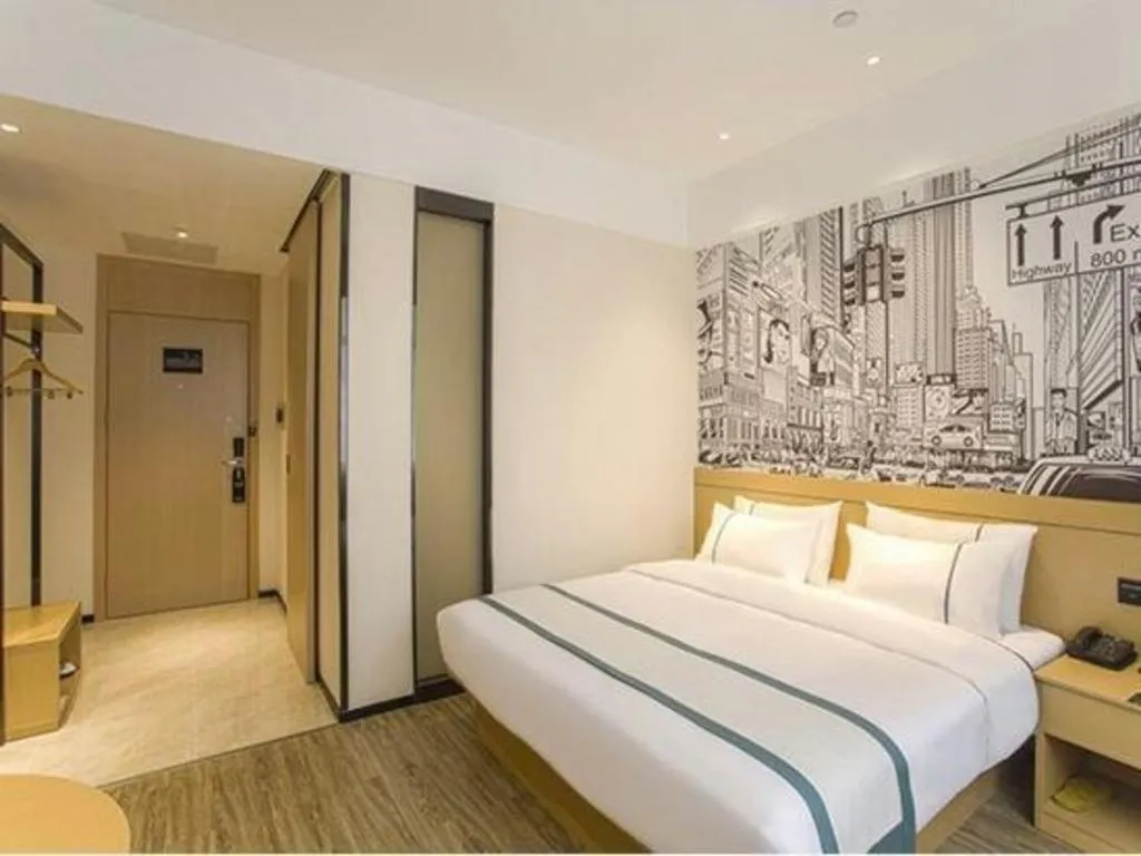 Bed in City Comfort Inn Xiantao Avenue Wangzhou Bridge Wushang