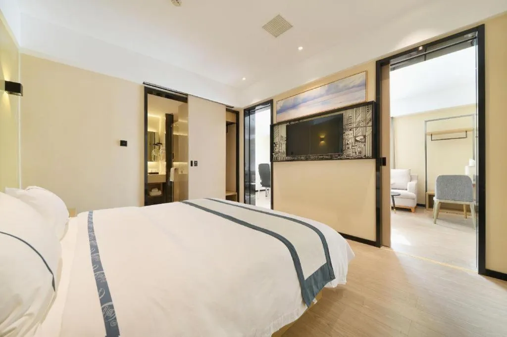 Bed in City Comfort Inn Wuhan Xinzhou Mo'er Cheng