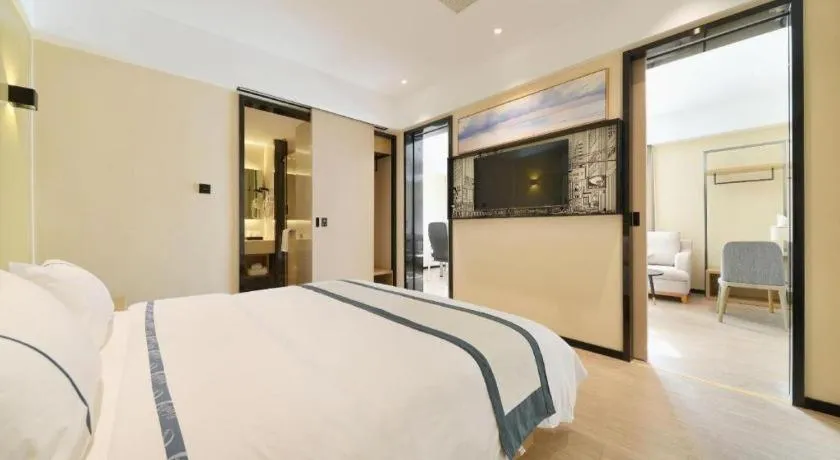 Bed in City Comfort Inn Wuhan Xinzhou Mo'er Cheng