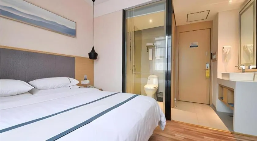 Bed in City Comfort Inn Wuhan Xinzhou Mo'er Cheng