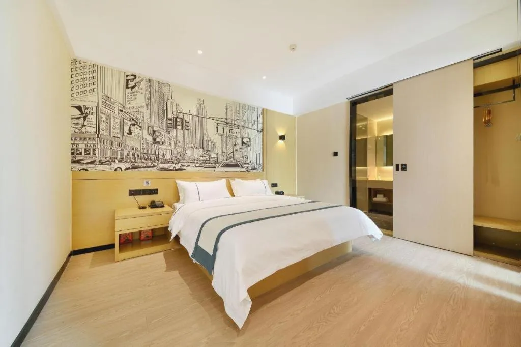 Bed in City Comfort Inn Wuhan Xinzhou Mo'er Cheng