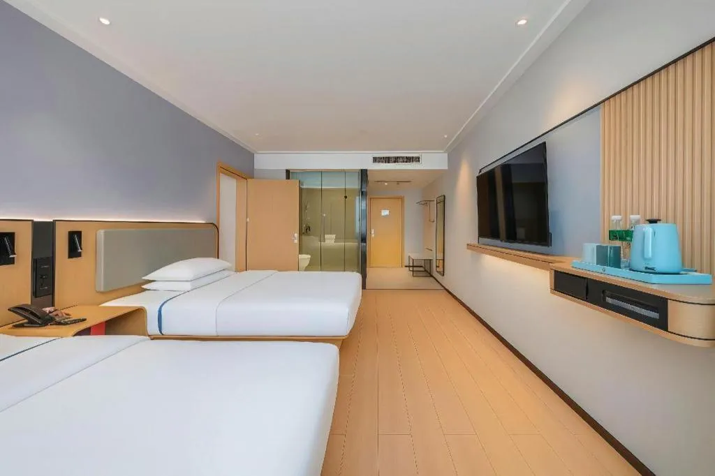 Bed in City Comfort Inn Guigang Pingnan Bus Station Jiangbin Park