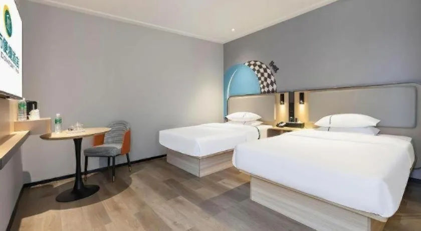 Bed in City Comfort Inn Guigang Pingnan Bus Station Jiangbin Park