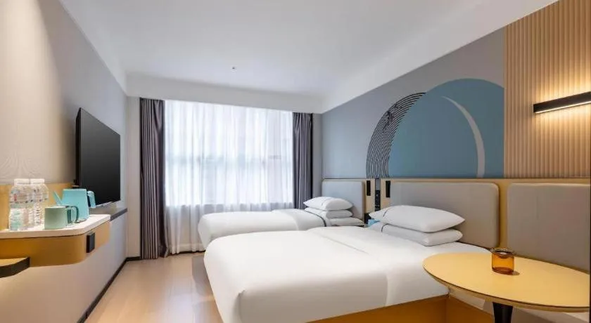 Bed in City Comfort Inn Guigang Pingnan Bus Station Jiangbin Park