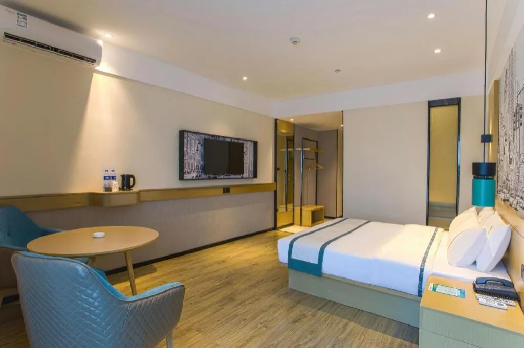 Bed in City Comfort Inn Guigang Pingnan Bus Station Jiangbin Park